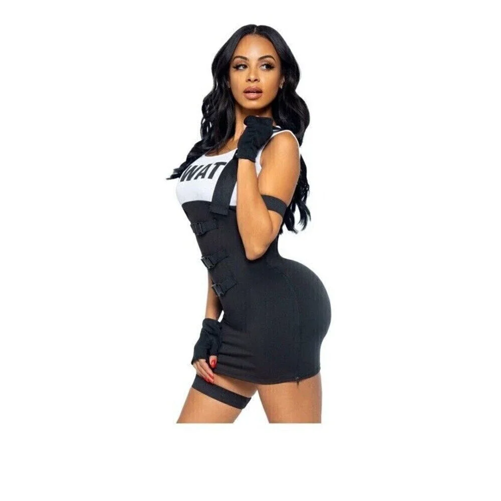 Spirit Halloween Women's Halloween Costume SWAT Officer, S/M, New Without Tag - Picture 5 of 10